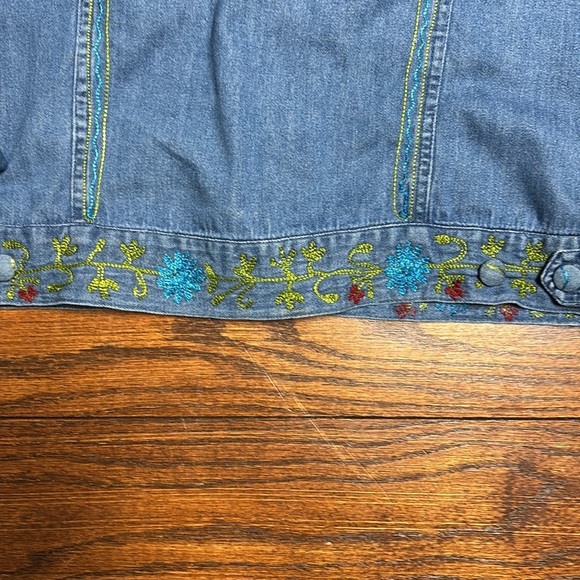 Vintage Country Wear Casuals Lorree G. Star Denim Jacket With Embroidery Size PL - Picture 12 of 15